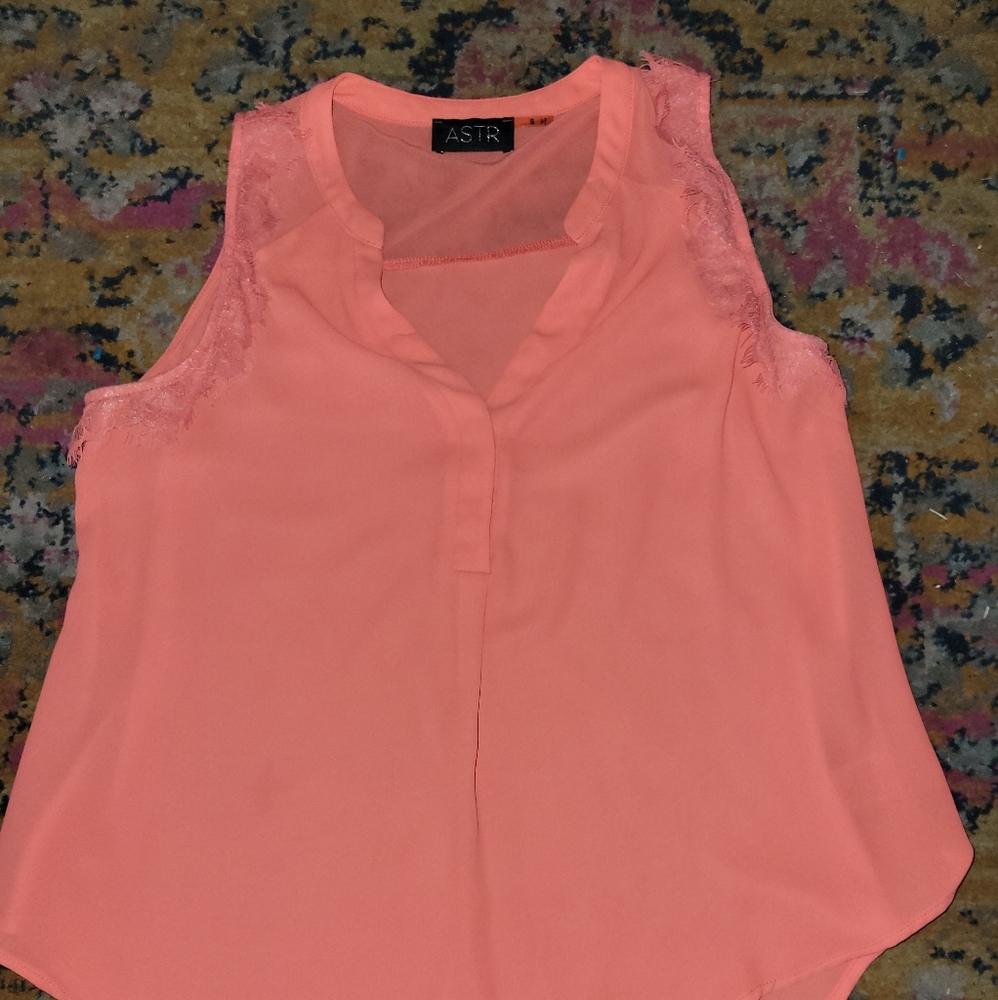 ASTR womens orange blouse size Small